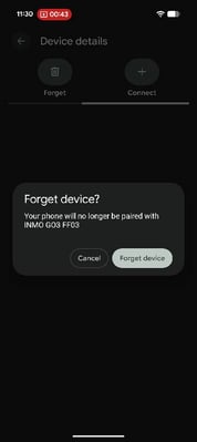 Bluetooth Forget Device